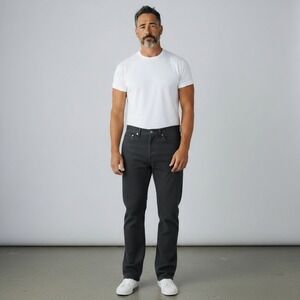 Polo Ralph Lauren Jeans Mens 36x27 Black 100% Cotton 5 Pocket Straight Fit Denim